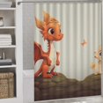 thumbnail image 3 of Cute Dragon Baby Shower CurtainCloth Fabric Bathroom Decor Set with Hooks, 3 of 7
