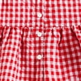 thumbnail image 5 of vigerkar Toddler Baby Girl Clothes Summer Spring Baby Outfit Plaid Frill Trim Plaid Tank Tops Pants 12 18 24 Month 3T 4T 5T (Red, 2-3 Years), 5 of 5