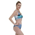 thumbnail image 4 of Daiia Lighthouse in Havana printed 2 piece Swimsuit Bikinis for Women High Waisted Racerback Bathing Suits Summer Tummy Control Scoop Neck Swimwear-XX-Large, 4 of 8