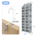 thumbnail image 2 of LazySpin Over the Door Organizer 5 Tiers, Extra Large Behind Door Storage of 10 Compartments, Over the Door Storage, Door Hanging Organizer for Closet, Diaper Organizer, Toy Storage, Grey, 2 of 9