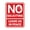 Red, variant on Portrait Round No Soliciting Leave Us In Peace Sign (Red) - Medium