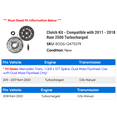 thumbnail image 2 of Clutch Kit - Compatible with 2011 - 2018 Ram 2500 Turbocharged 2012 2013 2014 2015 2016 2017, 2 of 2