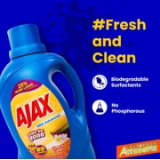 Ajax SBG Advanced Laundry Detergent Linen & Lemon Scent, 134oz (Pack of 2) – Totally Awesome Stain & Odor Remover, HE Compatible, Concentrated Liquid, 178 Loads, Color-Safe, Long-Lasting Freshness
