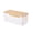 White, variant on Large Cord Organizer Box with Bamboo Lid, Power Strip Holder for Desk & Home Electronics, Cable Management Box for Wires & Plugs, Rustic Storage Box for Office & Bedroom
