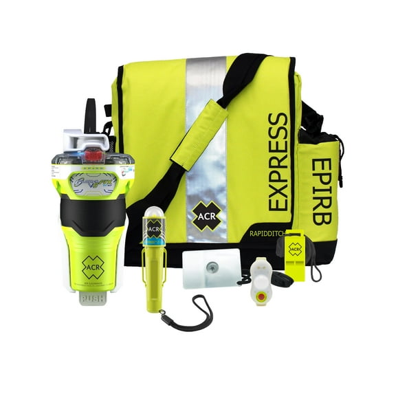 ACR GLOBALFIX V6 RLS EPIRB SURVIVAL KIT WITH DITCHBAG AND SIGNALING