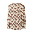 thumbnail image 5 of KICILVS Womens Christmas Tops Bells Print Long Sleeve Crew Neck T Shirt Casual Holiday Blouse for Christmas Day Outfits, 5 of 8