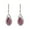 Purple, variant on 1 Pair Hook Earrings High-class Temperament Elegant Rhinestone Gift Faux Purple Crystal Waterdrop Dangling Earrings Fashion Jewelry