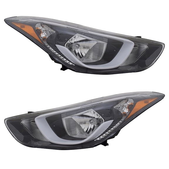 New Pair Of Headlights Is Compatible With Hyundai Elantra Value Edition Sedan 2016 By Part Numbers Hy2503189 Hy2502189 921023X280 921013X280