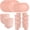 Pink, variant on 48 Pcs Pink Wheat Straw Dinnerware Set, Plastic Plates and Bowls Dinnerware Set, Camping Dish Sets for 12, Dishwasher Safe,Unbreakable Plates Reusable, Dish Tableware