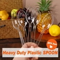 thumbnail image 6 of 100/200/300/400/500/600 Transparent Plastic Spoons-heavyweight Plastic Tableware Heavyweight Teaspoon Crystal Transparent 6.5 Inch, 6 of 8