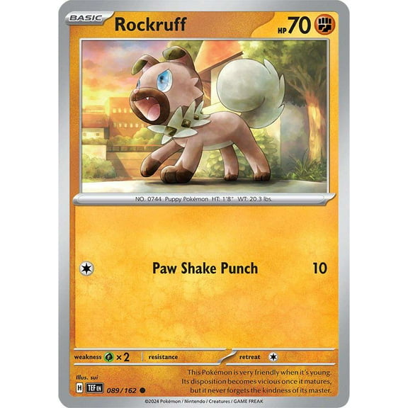 Pokemon Scarlet & Violet Temporal Forces Common Rockruff #89