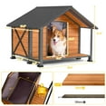 thumbnail image 7 of Aivituvin 34.3" Large Outdoor Heated Dog House with Heating Pad & Insulated Liner, Iron Frame Insulated Dog Kennel for Winter, Anti-Chewing, 7 of 7