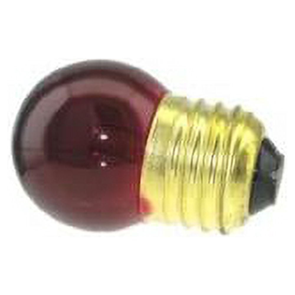 Novelty Light, 7.5-S11 Commerical Grade S11 Transparent Replacement Bulbs, E26 Medium Base, 7 Watt, 25 Pack (Red)…
