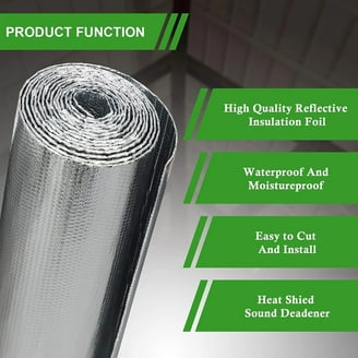 FUBESK Heat Radiator Insulation Foil | High Performance Reflective Bubble Radiator Foil,Wall Thermal Insulation Reflective Film Aluminum Foil Thermal