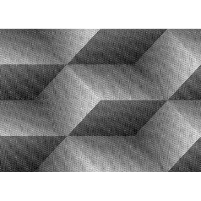 Ahgly Company Tapis Rectangulaire Lavable en Machine Intérieur Transitionnel Noir, 5 Pieds x 7 Pieds