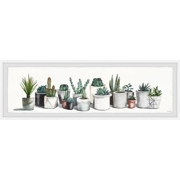 Marmont Hill Sturdy Indoor Plants Framed Wall Art, 1.50" x 30.00"