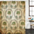thumbnail image 2 of Vintage Palm Trees Shower Curtain, Waterproof Shower Curtains for Bathroom, Summer Botanical Retro Watercolor Washable Fabric Bathtub Curtain Set Bath Decor with 12 Hooks Stall 36"x72", 2 of 8