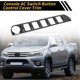 thumbnail image 3 of Cubierta de control del botón de interruptor de CA de consola de 1 pieza para Toyota Tacoma 2016-2023, cubierta del panel de aire acondicionado, patrón de fibra de carbono, ABS negro, 3 of 6