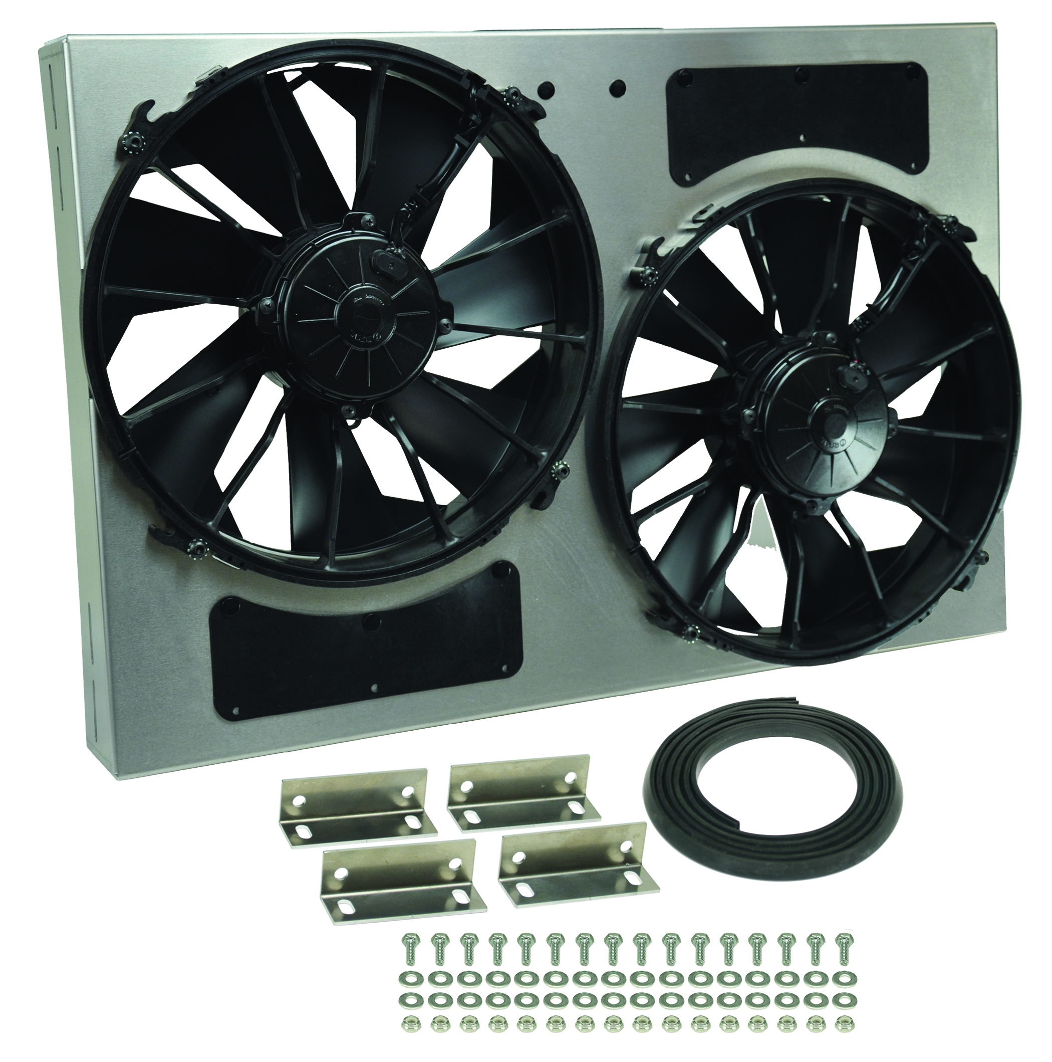 Derale 16826 Cooling Fan Electric; 4000 Cubic Feet Per Minute; Dual 12