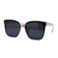 thumbnail image 1 of Womens Oversize Inset Lens Horn Rim Hipster Sunglasses Pink Black, 1 of 4