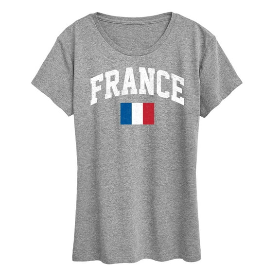 Instant Message - France Flag - Women's Short Sleeve Graphic T-Shirt