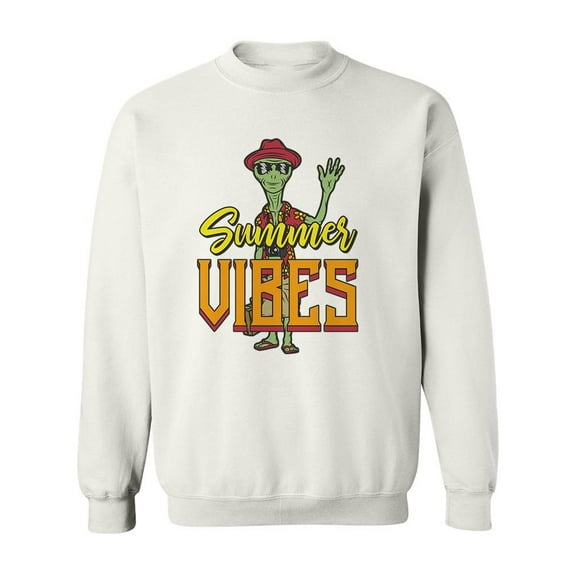 Summer Vibes Alien Design Sweatshirt Men -Image by Shutterstock, Male Medium