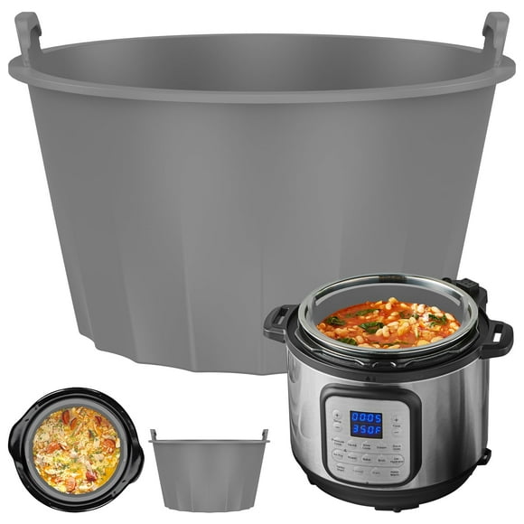 Silicone Slow Cooker Liner for 6-8 QT Pot for Pot Cooking, Grey