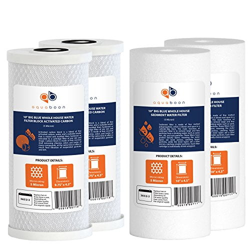 Big Blue CTO Carbon Block & Sediment 10"x4.5" Replacement Filter Cartridges Set