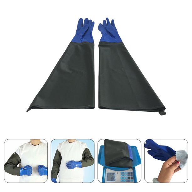 unbranded 1Par Guantes De Goma De Durabilidad Para Trabajo Industrial Con Resistencia A Aceite Y Agua