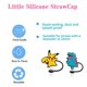 thumbnail image 3 of 20PCS Pikachu Anime Silicone Straw Covers 10mm - Reusable Cartoon Straw Protectors for Cups & Drinking Accessories, 3 of 4