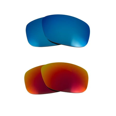 Ten X Replacement Lenses Polarized Blue & Red by SEEK fits OAKLEY Sunglasses