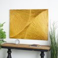 thumbnail image 2 of DecMode Gold Wood Carved Radial Geometric Wall Decor, 2 of 9