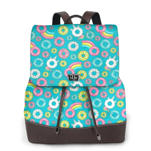 Fotbe Donut Mochila Bolso con Estampado para Mujer, Mochila Antirrobo de Nylon Impermeable, Bolsa Ligera de Hombro