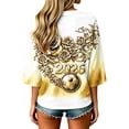 thumbnail image 4 of Levmjia Women's 3/4 Sleeve Graphic Tee England Lion 2026 Football Soccer Top Vintage Style Casual Crew Neck T Shirt Summer, 4 of 7