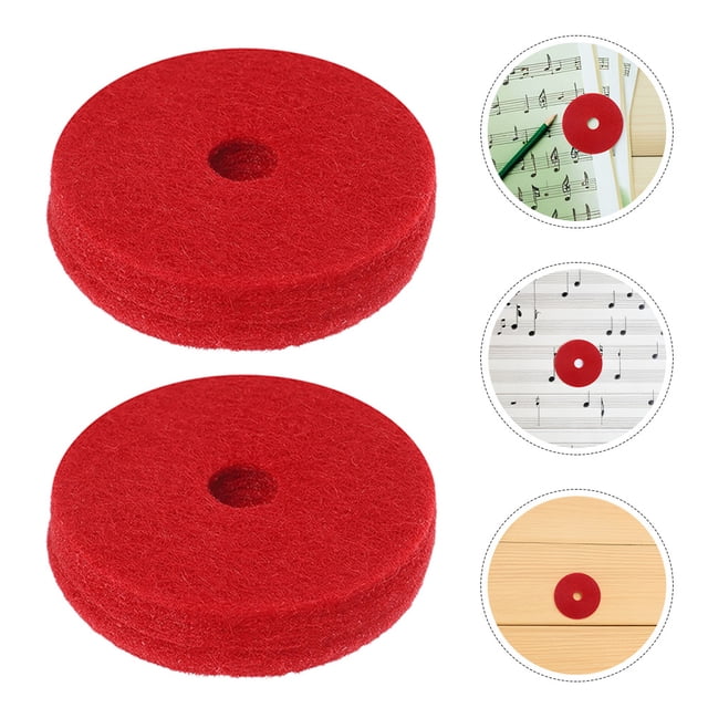 TABLZONE 24 Pcs Rondelles de Cymbale en Feutre Rouge Double Couche pour Support de Cymbale Universel Stabilité et Protection