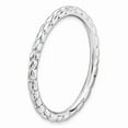 thumbnail image 3 of 925 Sterling Silver Stackable Expressions Rhodium Twisted Ring Size: 10; for Adults and Teens; for Women and Men, 3 of 5