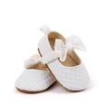 thumbnail image 6 of Tigivemen Baby Girl Shoes Infant Mary Jane Flats Princess Toddler Wedding Dress Shoes with Bow White Size 3, 6 of 9