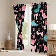 thumbnail image 4 of Manfei Teens Cartoon Dinosaur Blackout Curtains Set of 2 (52x84 Each), Kawaii Animal Window Curtains, Rainbow Flower Curtains and Drapes, Window Curtains Room Decor, 4 of 6