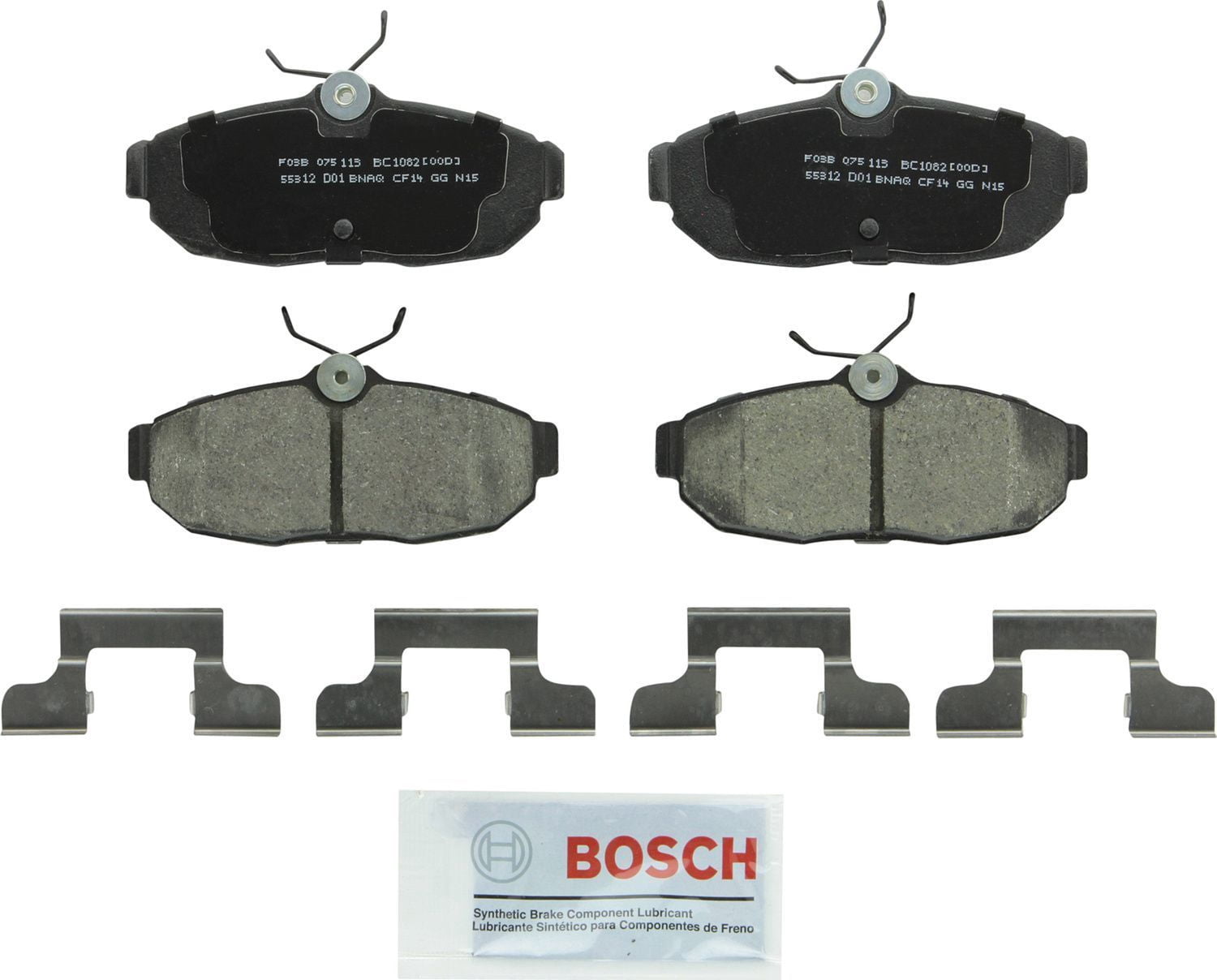 Bosch BC1082 QuietCast Premium Disc Brake Pad Set Fits select: 2005-2011 FORD MUSTANG, 2012 FORD MUSTANG GT