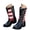 Black, variant on Women‘s 250th Anniversary Mid-Calf Boots British Punk Style Low Heel Ankle Boots American Independence Day Casual Short Boots
