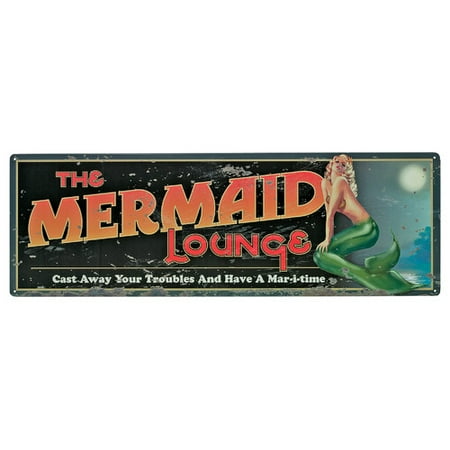Design Toscano 'Mermaid Lounge Antique Look Tintype Sign' Vintage Advertisement