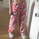 thumbnail image 3 of Halloween Hello Kitty Pjs Pajamas Pants Sanrio Cartoon Cute Plush Pants Women Casual Home Trousers Lovers Fashion Home Wear, 3 of 4