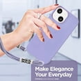 thumbnail image 2 of Compatible with iPhone 14 Plus Case with Wrist Hand Strap [Adjustable Rope] [Belt Wrist Lanyard] [String Detach Lanyard] [Drop Proof] Wrist Hand Free Protective Case 6.7 inch 14 Plus - Purple, 2 of 7