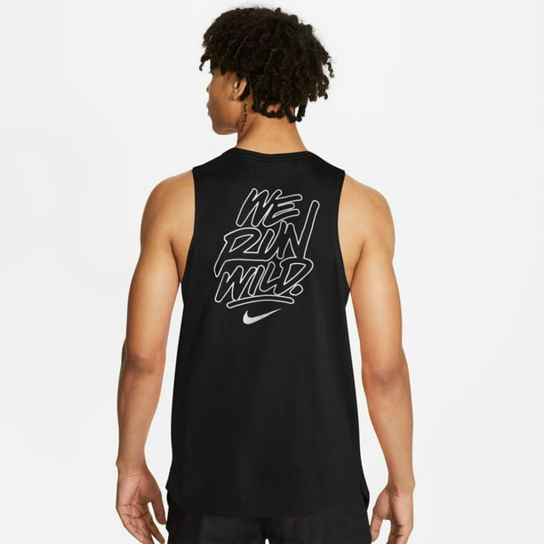 Nike Dri-FIT Miler Wild Run Men's Running Tank Top CU5946-010 Black