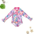 thumbnail image 2 of Girls Long Sleeve Rash Guard Bikini Set Sporty Two Piece Swimwear for Teen Beach Pool Summer Activities, 2 of 7