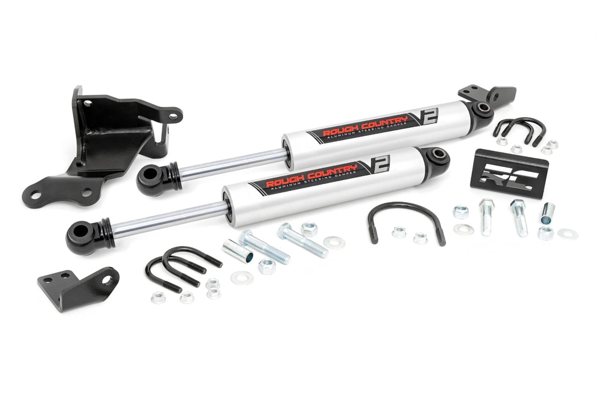 V2 Steering Stabilizer - Dual - 2.5-8 Inch Lift - Jeep Gladiator JT (20-22)/Wran
