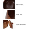 thumbnail image 6 of Salt Box Solid Wood Seasonings Storage Container with Lid, Kitchen Sugar Bowl Round Spice Cellar for Salt Sugar Pepper(Brown), 6 of 8