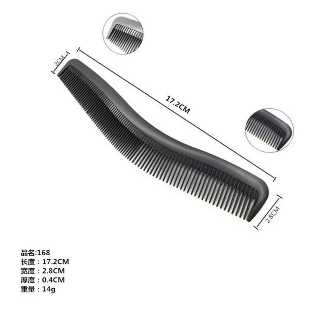 Nuevo peine de dientes finos negro con pasador de metal, antiestático, para peinar el cabello con forma de cola de rata, peines profesionales para peluquería