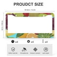 thumbnail image 3 of License Plate Frames Tropical Fruits Car Tags Frames Holder 2 PCS Summer Decorative Green Leaf Quality Aluminum Metal License Plate Frame Fits All Car, 3 of 6