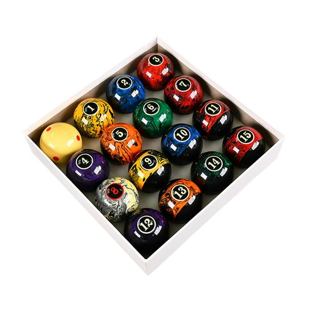 ziyahi Complete Billiard Pool Balls Set With Bright Colors Smooth Finish And Clear Number Visibility Training Billiard Balls